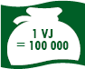 1 VJ = 100.000 zrn